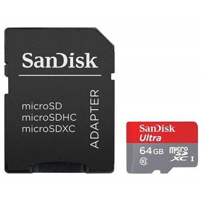 SanDisk 64GB Ultra microSDXC Card with Adapter