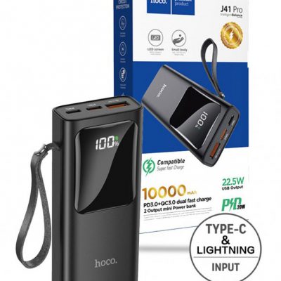 Hoco J41 Pro 10000mAh Power Bank 22.5W Fast Charging LED Display