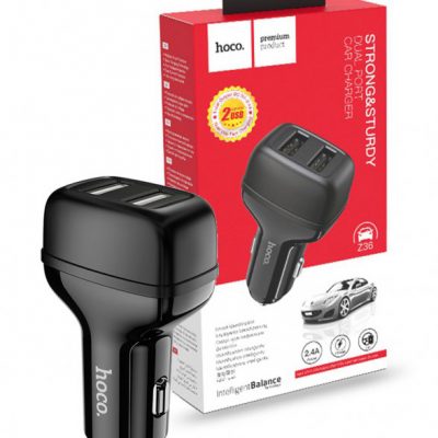 Hoco Z36 Fast Charging Car Charger – Black