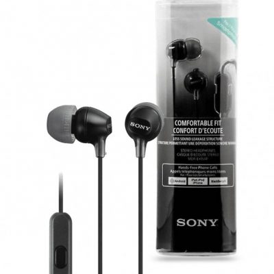 Sony MDR-EX15AP 3.5mm Stereo Headphones – Black